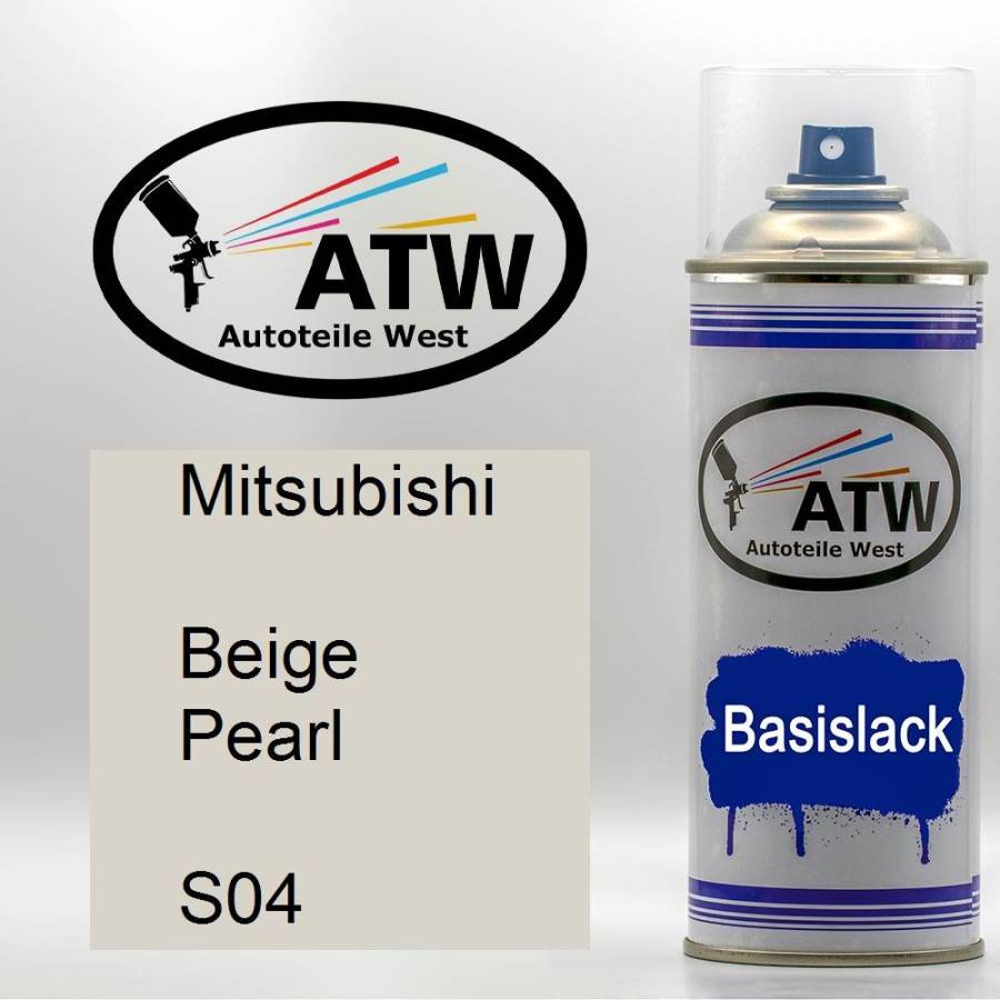 Mitsubishi, Beige Pearl, S04: 400ml Sprühdose, von ATW Autoteile West.